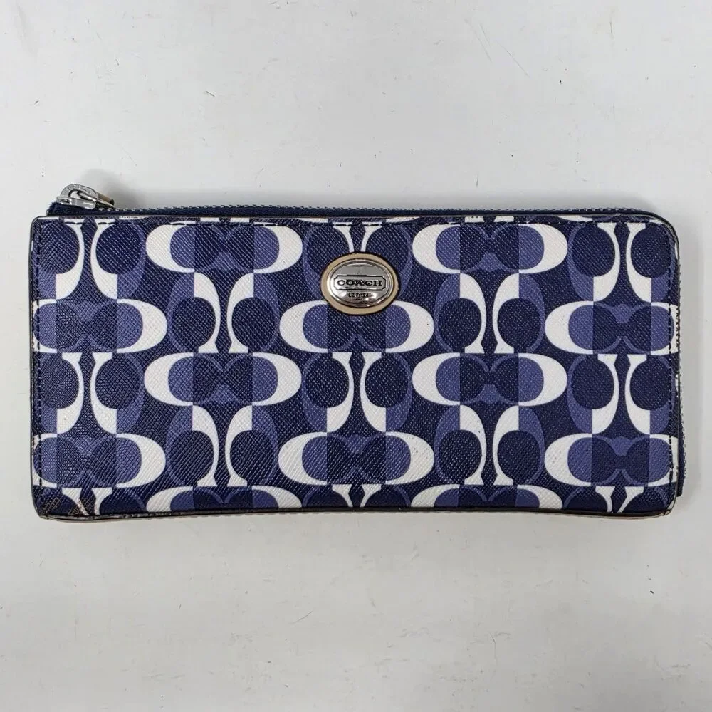 Coach F27350 Peyton Dream C Zip Top Tote Shoulder Bag Monogram Matching Wallet